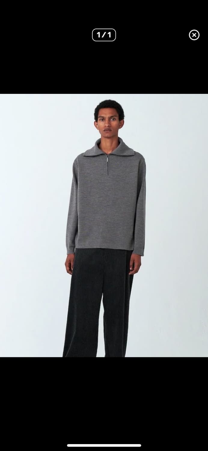 Studio Nicholson 반집업 메리노 울 니트 L 상품이미지7