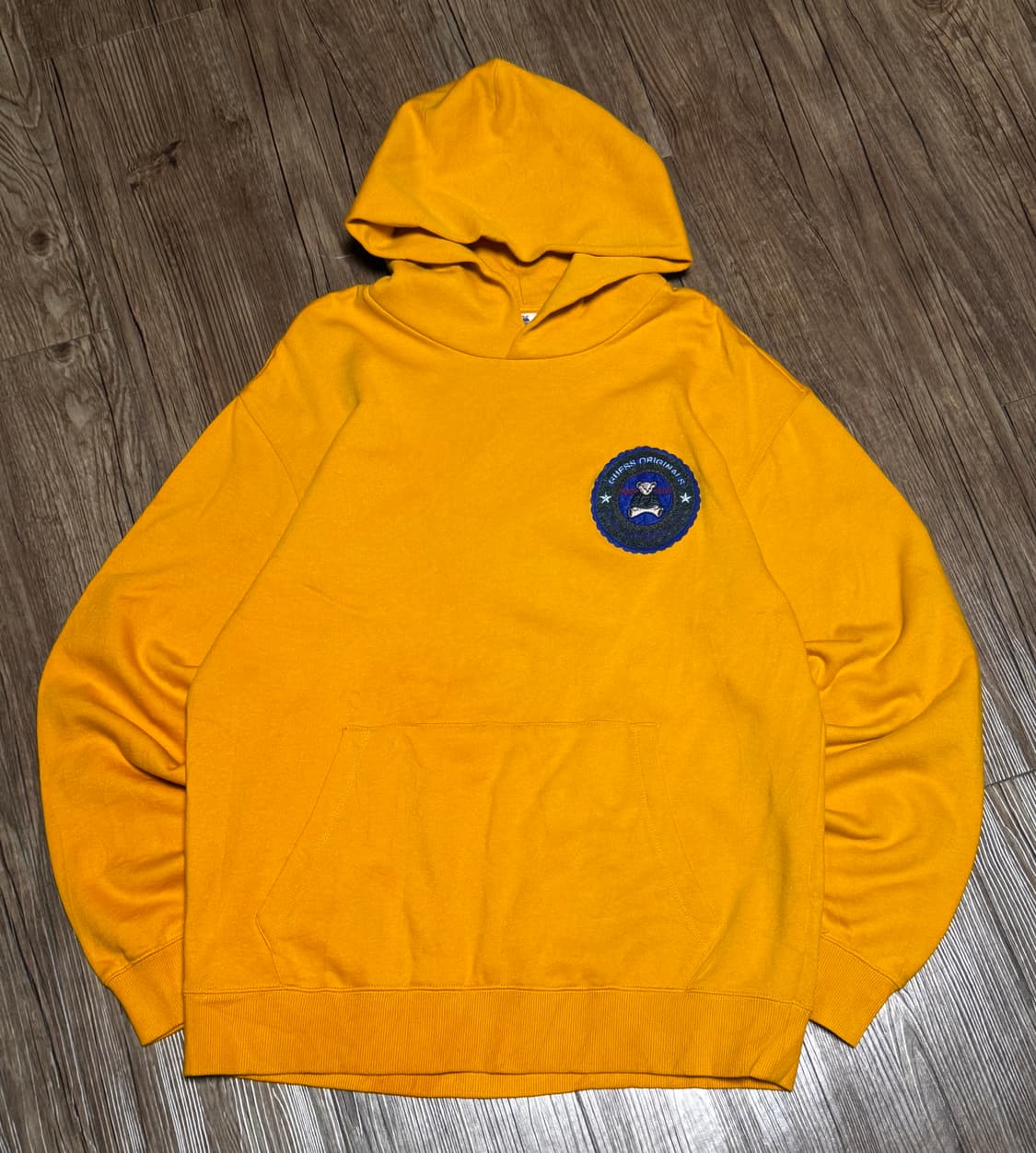 게스 오리지날 x Bear Hoodi 오렌지 오버핏 후드티 상품이미지2