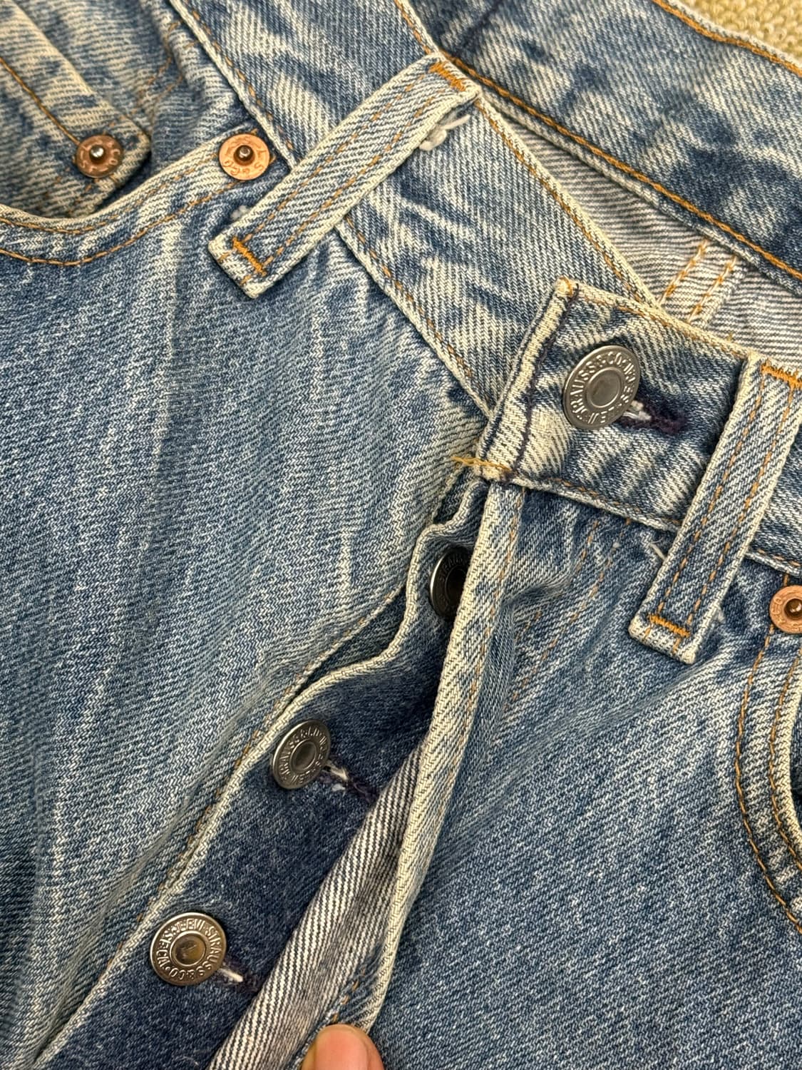 USA 리바이스 501 테이퍼드 핏 데님 팬츠 (32) 상품이미지5