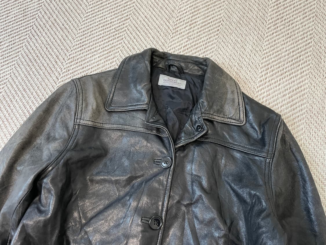 빈티지 투톤 양가죽 레더자켓  J03916 상품이미지4