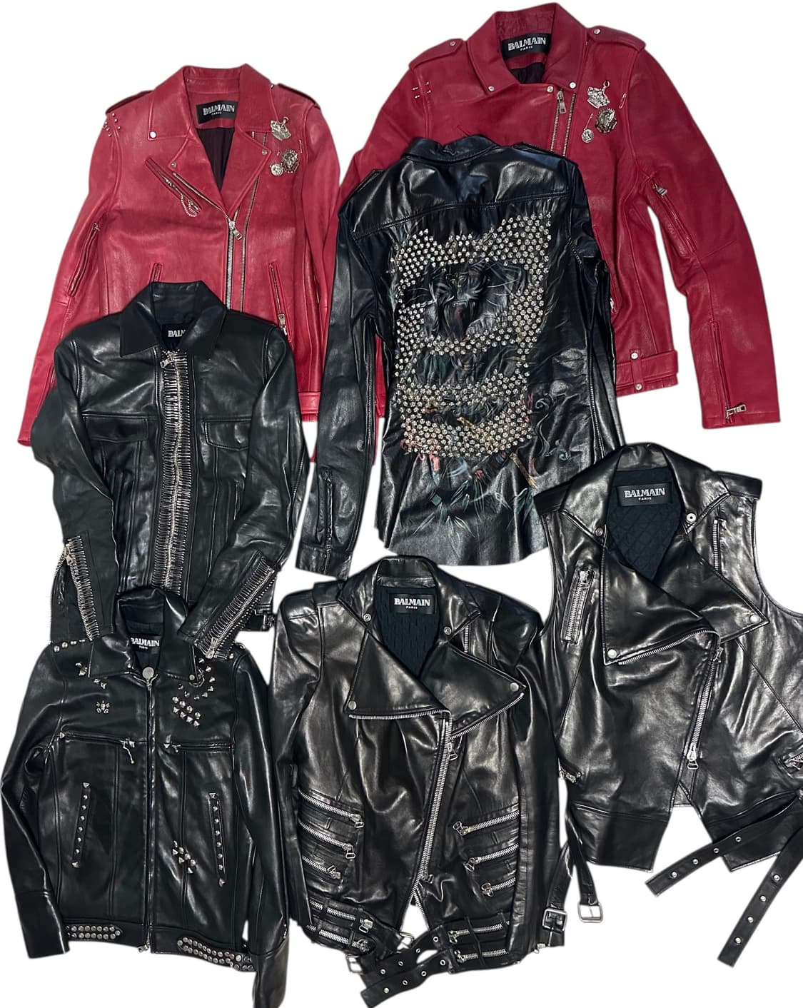 데카르넹 발망 레더 자켓 상품이미지1