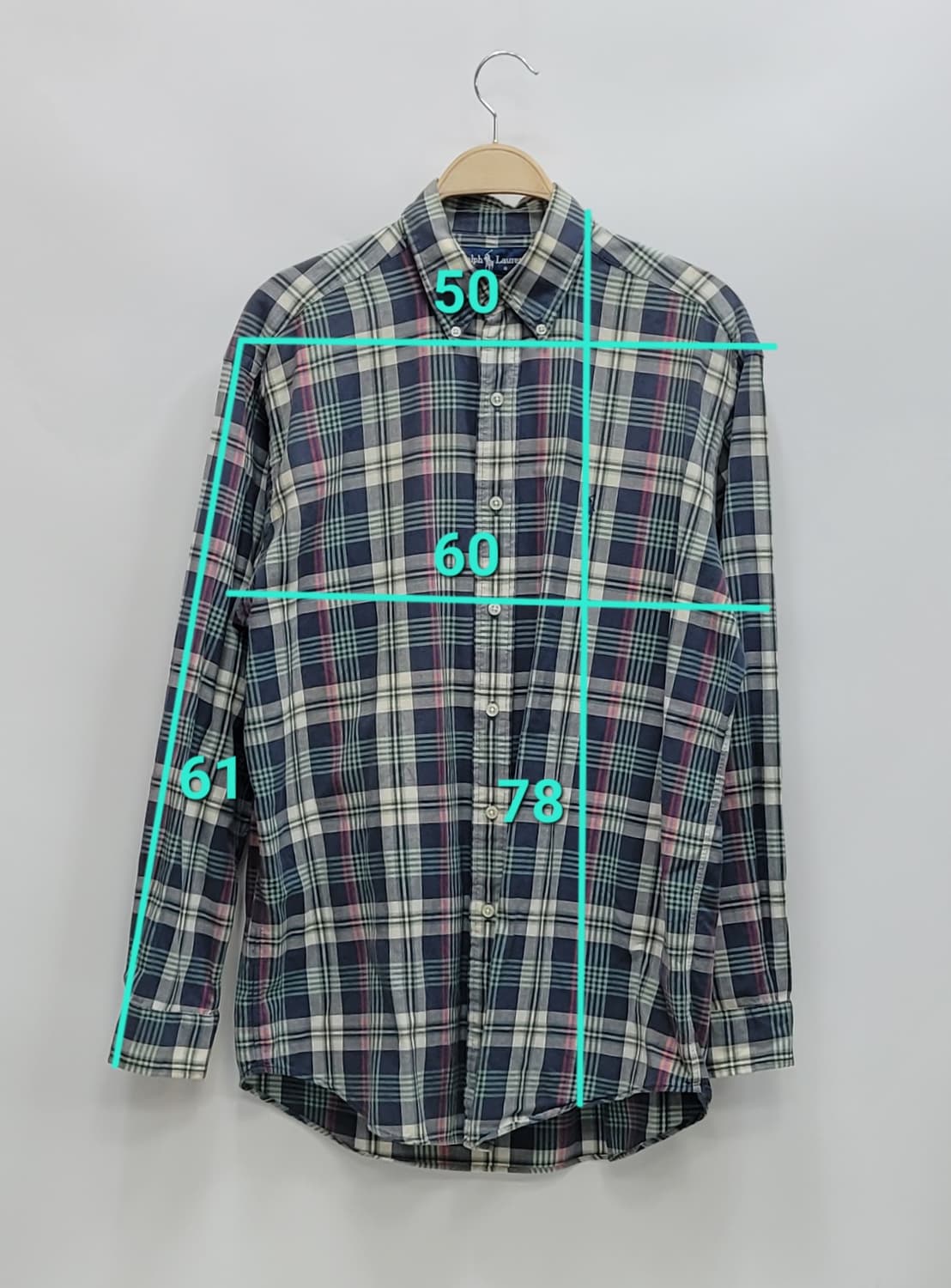 POLO 90S 폴로 랄프로렌 블레이크핏 타탄 체크 셔츠 / 남 M  상품이미지10