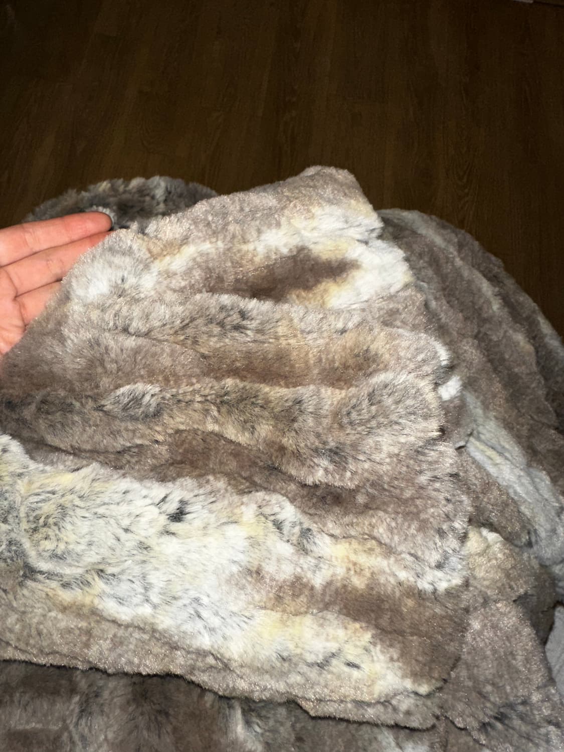 LEEY MIXED HAIRY FUR JACKET KHAKI BROWN 상품이미지7