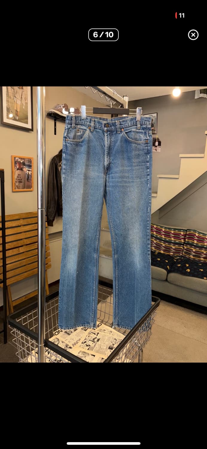 80s Levi's 517 USA flare denim pants 상품이미지3