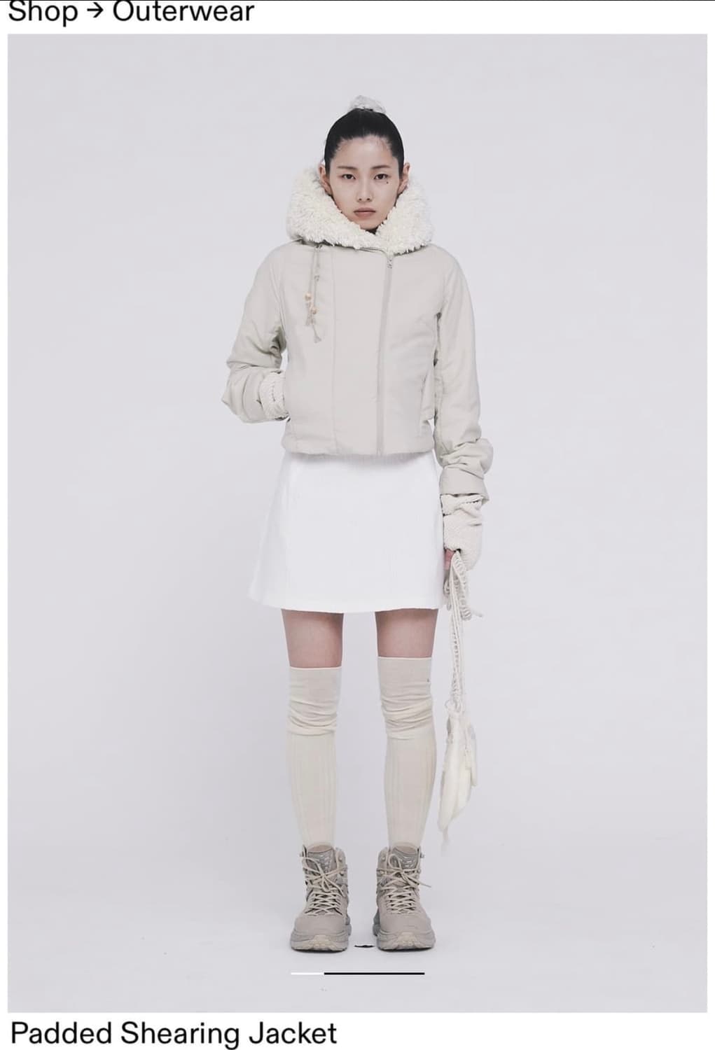 Hyein Seo 혜인서 크롭 패딩 아이보리 상품이미지1