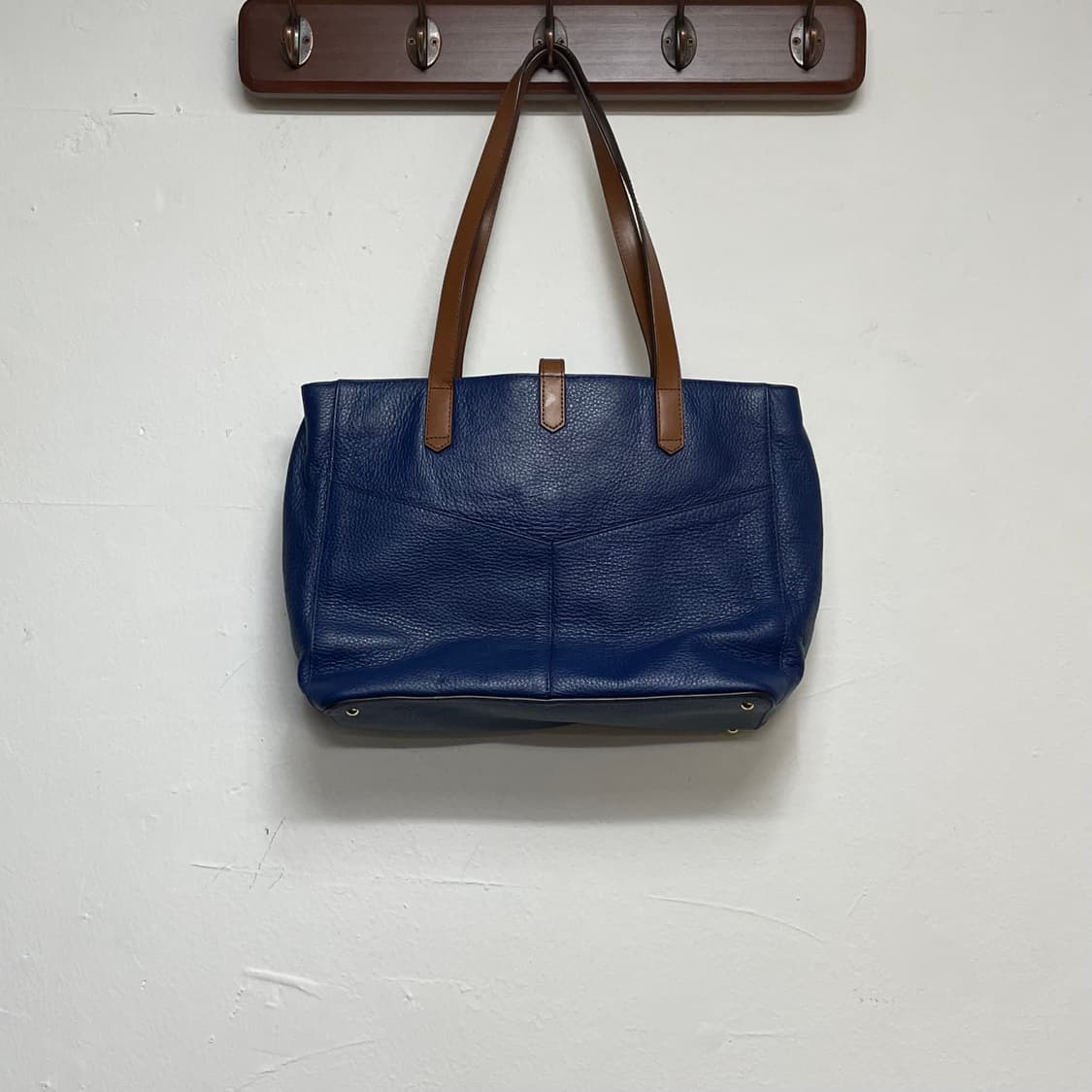 폴로 랄프로렌 소가죽 블루 토트백   상품이미지4