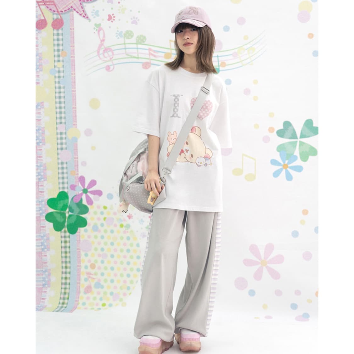 허그유어스킨 코리락쿠마 멀티 더플백 핑크 가방 숄더백 상품이미지4