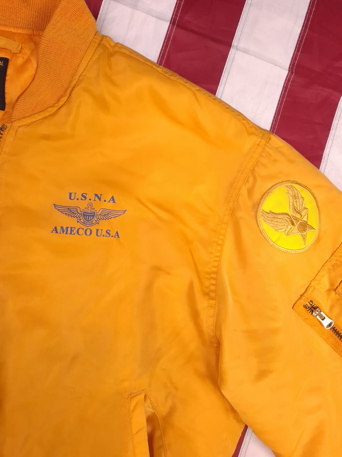 오리지날 90's 아메코 빅로고 MA-1 항공자켓 상품이미지6