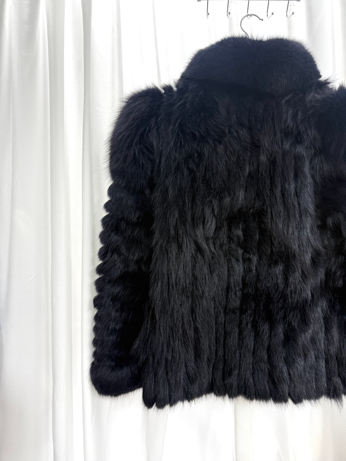 Navy fox fur jacket 상품이미지2