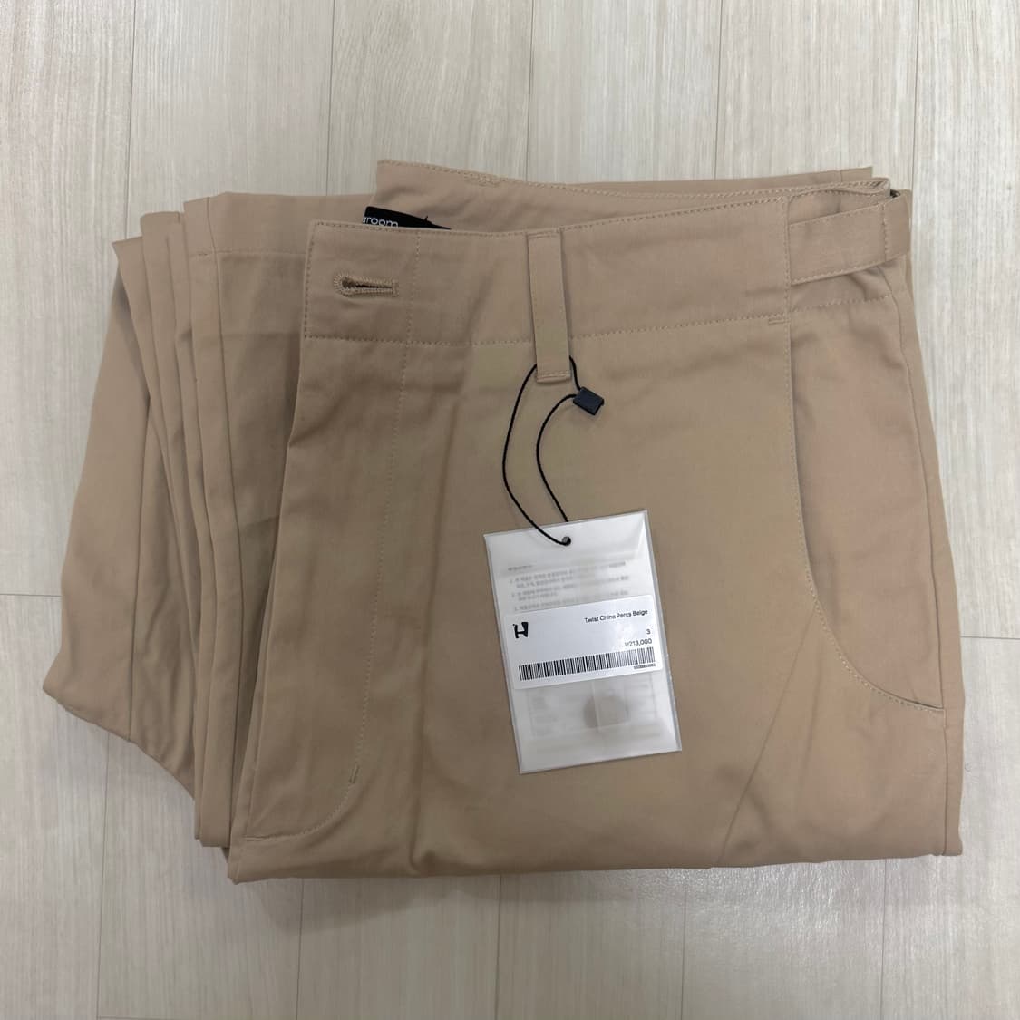 해칭룸 트위스트 치노팬츠 베이지 3사이즈 새상품 상품이미지4