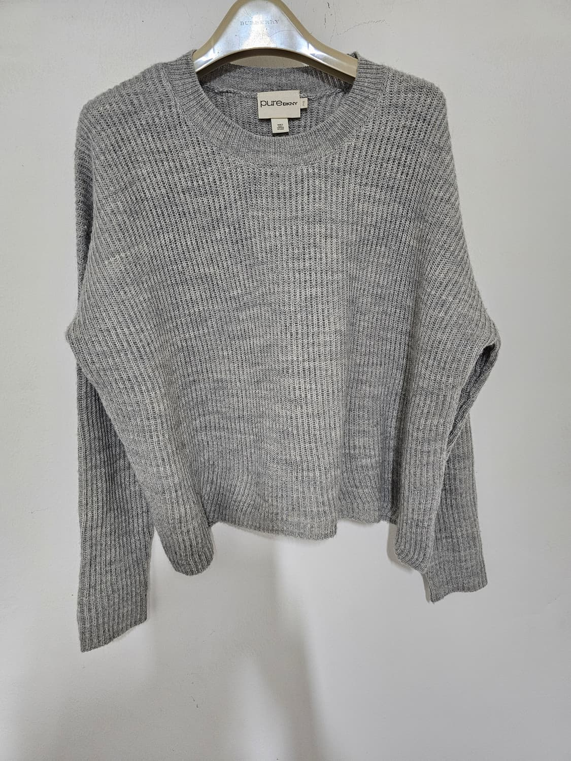 PureDKNY 알파카 37%혼방의오버핏 그레이 니트66 상품이미지1