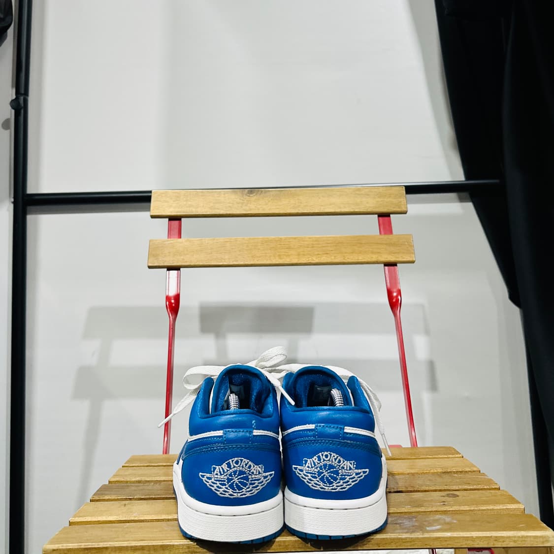 270) 나이키 운동화 남성 남자 신발 에어 조던1 로우 블루 화이트 상품이미지4