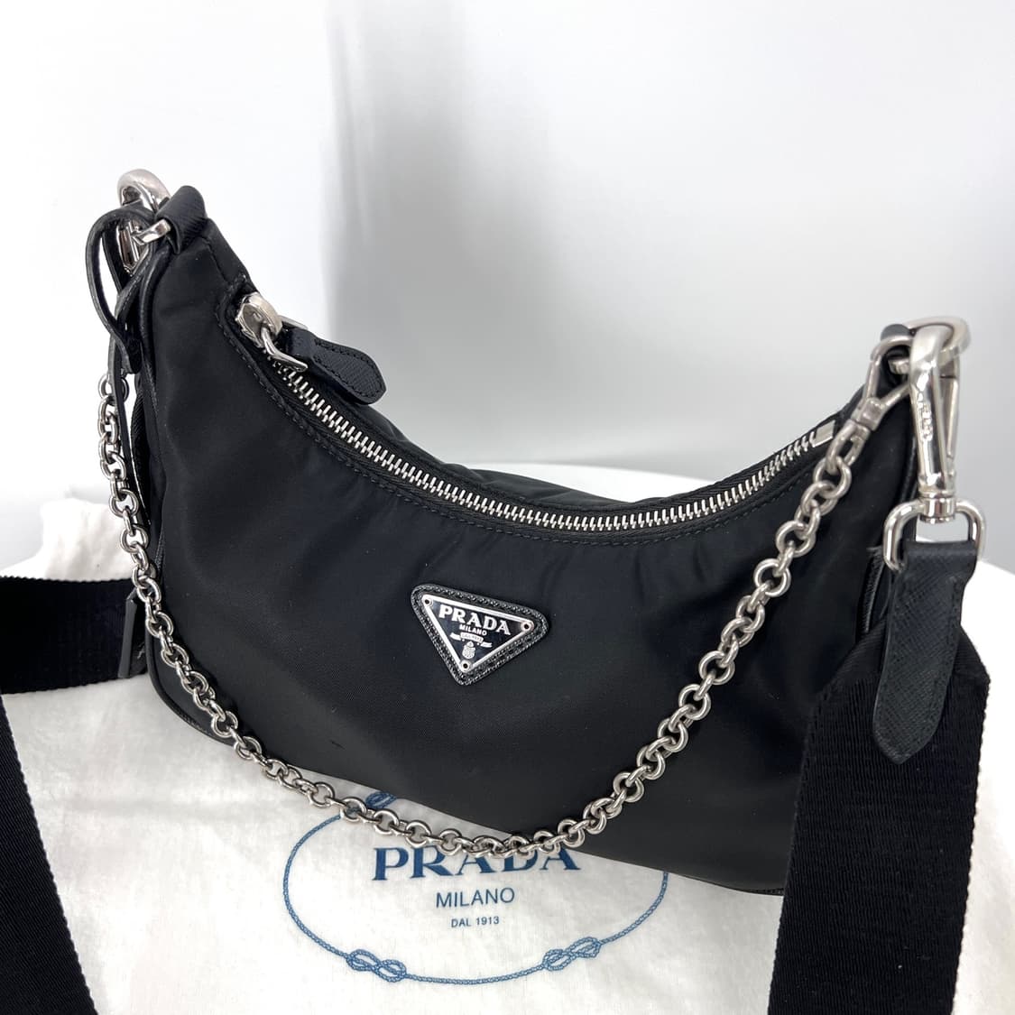 [감정완료] 프라다 나일론 멀티 테수토 호보백 크로스백 (1BH204) 상품이미지6