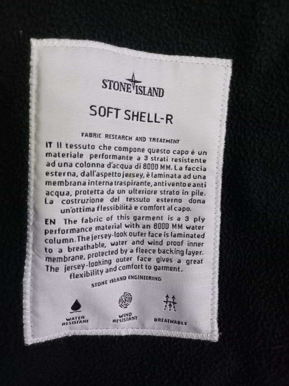 정품 스톤아일랜드 소프트쉘 후드 자켓 90 / S 상품이미지6