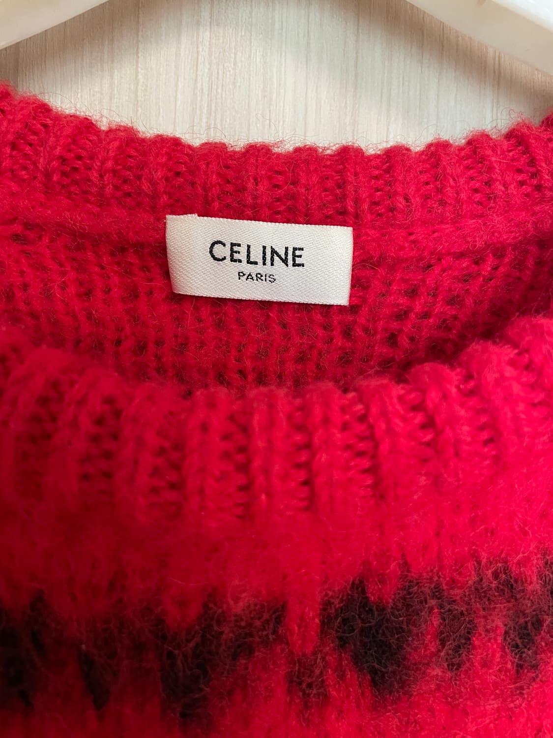 [Xs] celine 셀린 페퍼아일 자가드 울 니트 스웨터 상품이미지2