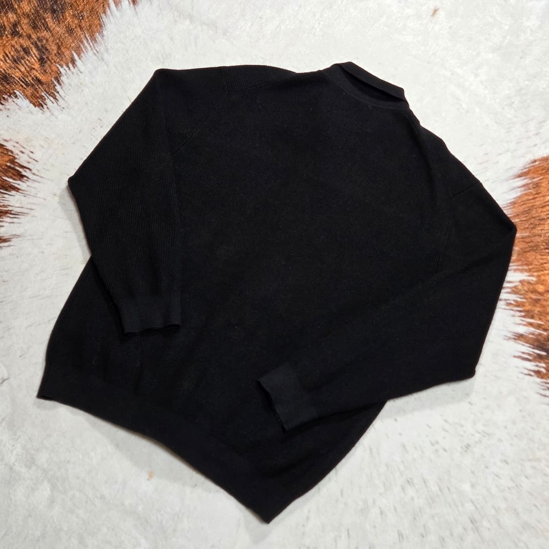 빈티지 블랙 투웨이 니트 집업 상품이미지5