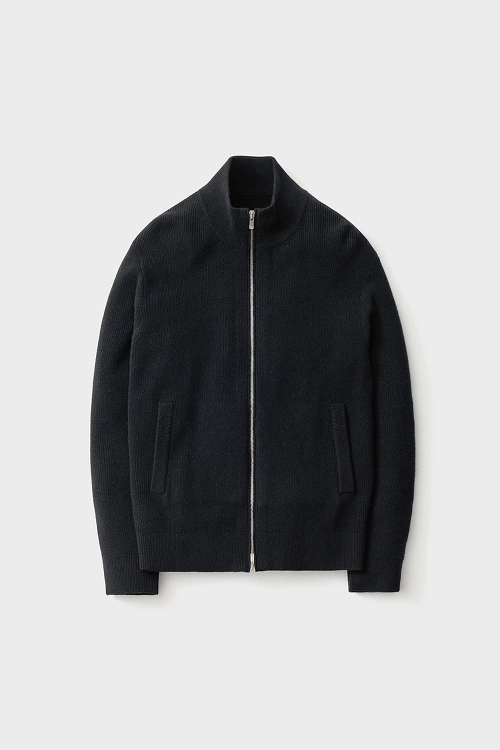 포터리 울 집업 니트 블랙 상품이미지1