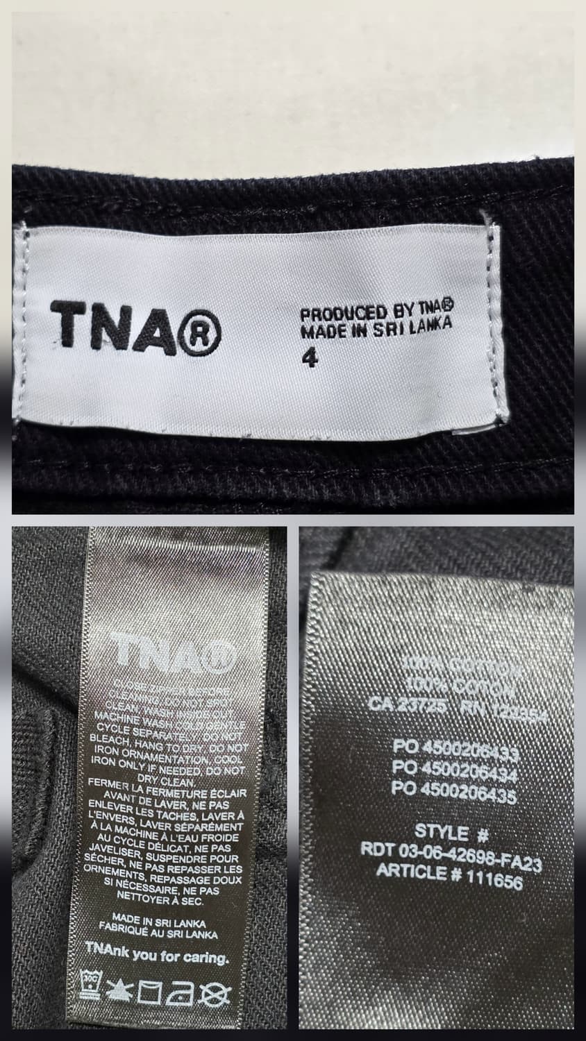 1485 TNA 데님카고 팬츠 블랙 와이드핏  유틸리티 워크팬츠 상품이미지8