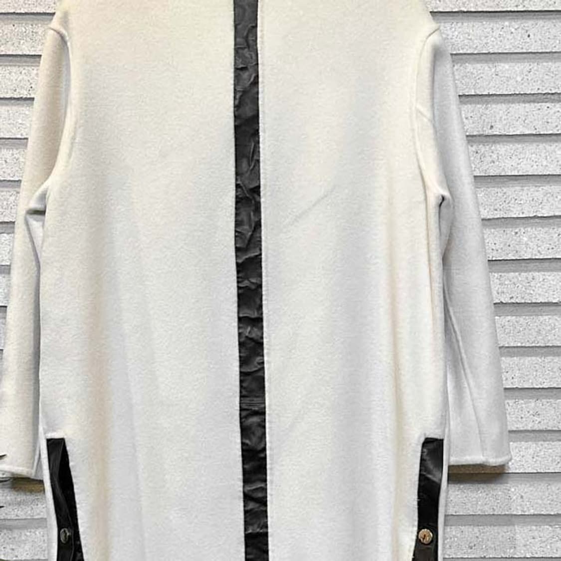 USA VINTAGE 캐시미어 무스탕 롱코트 스냅버튼 디테일 화이트 상품이미지7