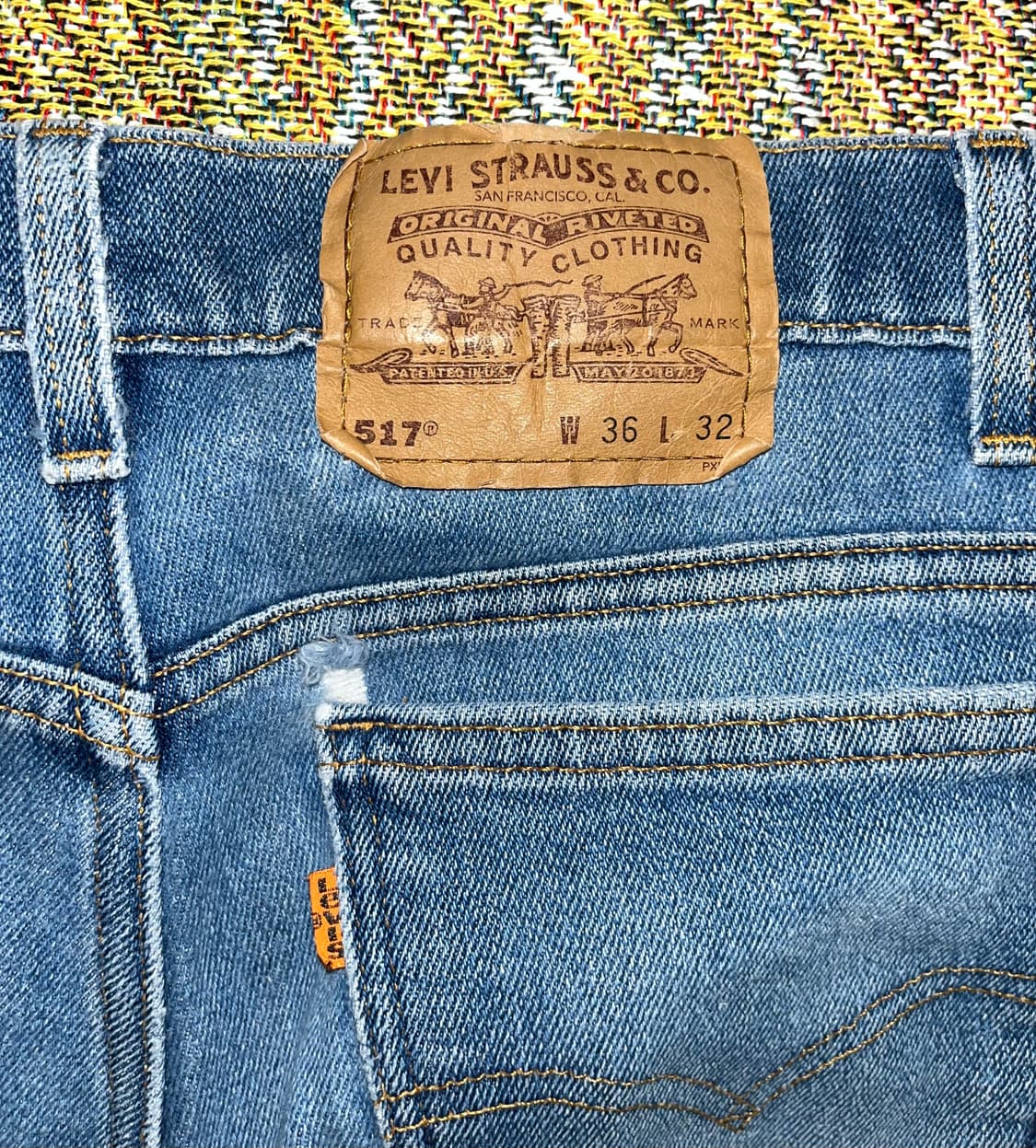 90s 리바이스 made in usa 오렌지탭 36 32 상품이미지4