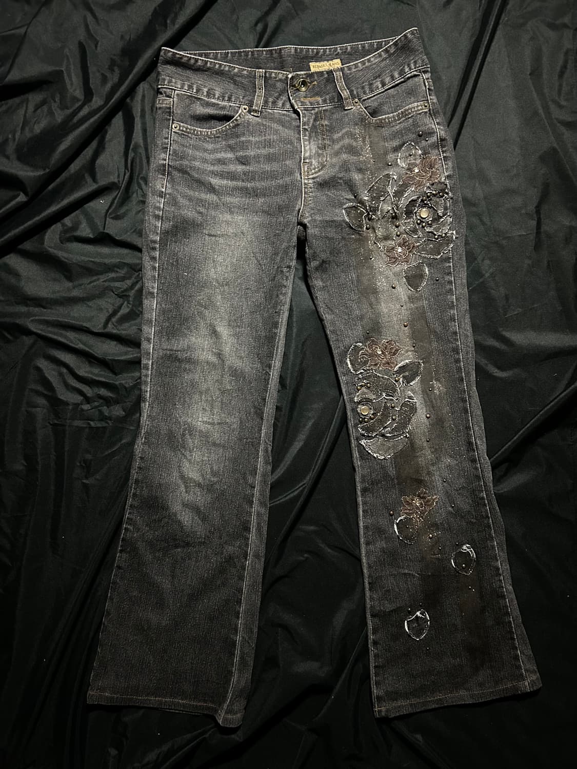 oriental y2k double button bootscut 상품이미지1