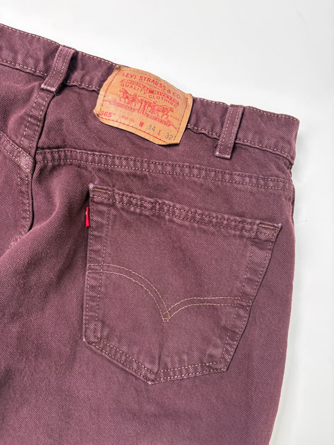 90s Levi's 565 Jeans (burgundy) 상품이미지5