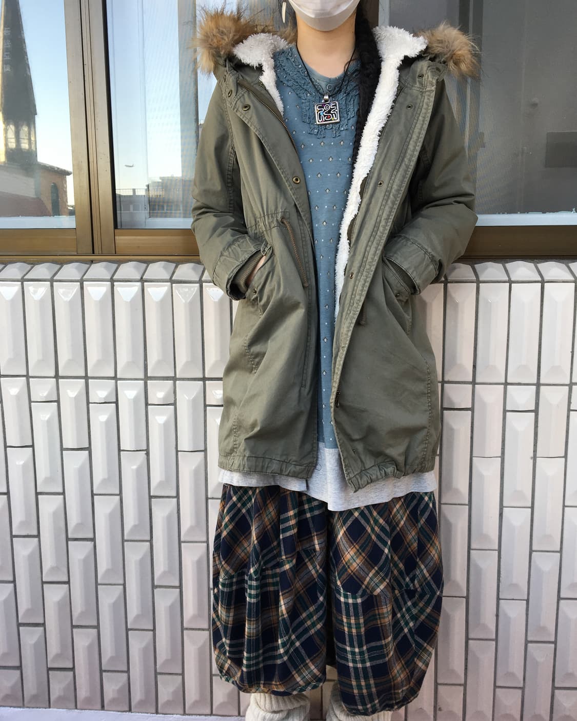 Fake fur hood filed jacket 상품이미지6