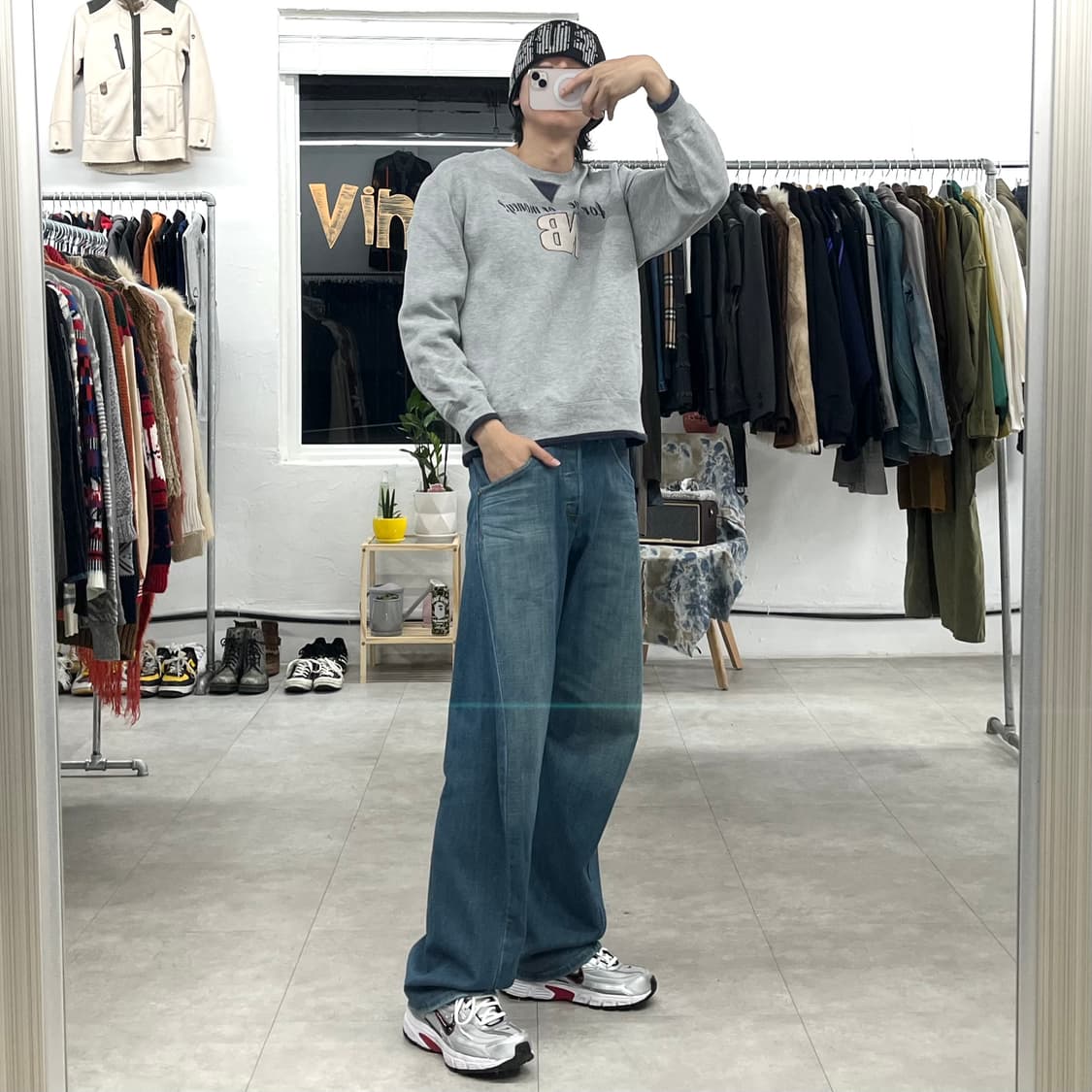 [M] 뉴발란스 Japanese 부클 자수 스웻셔츠 상품이미지7