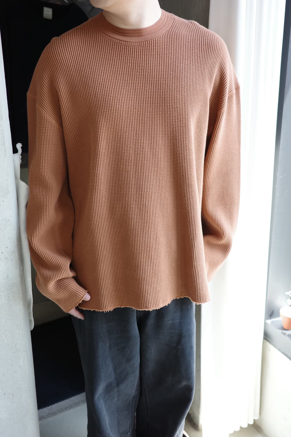 Innat 인앳 이나트 와플 롱 슬리브 상품이미지3