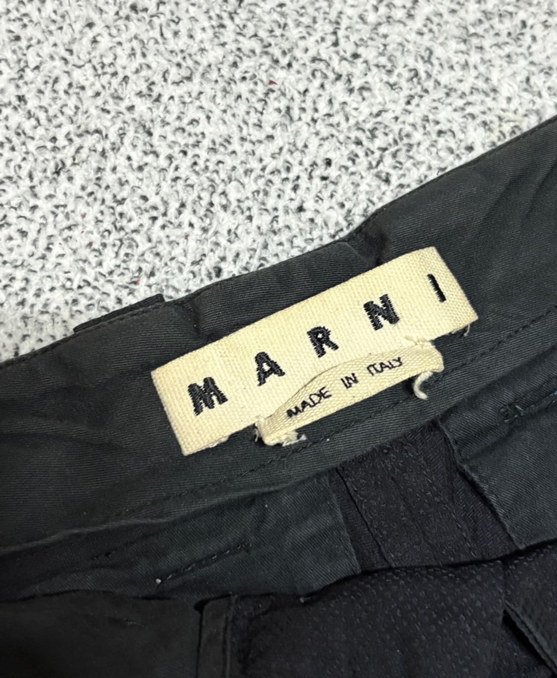 마르니 와이드 크롭 네이비 팬츠 상품이미지2