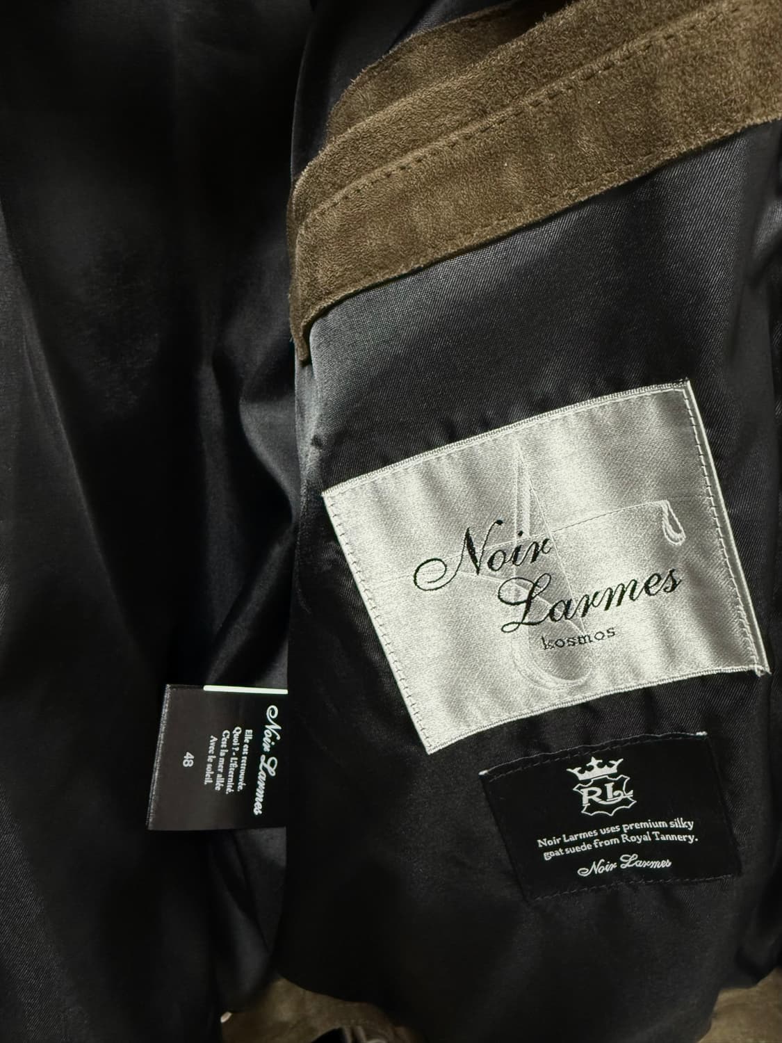 느와르 라르메스 스탠다드 스웨이드 자켓 카키브라운 48 상품이미지2