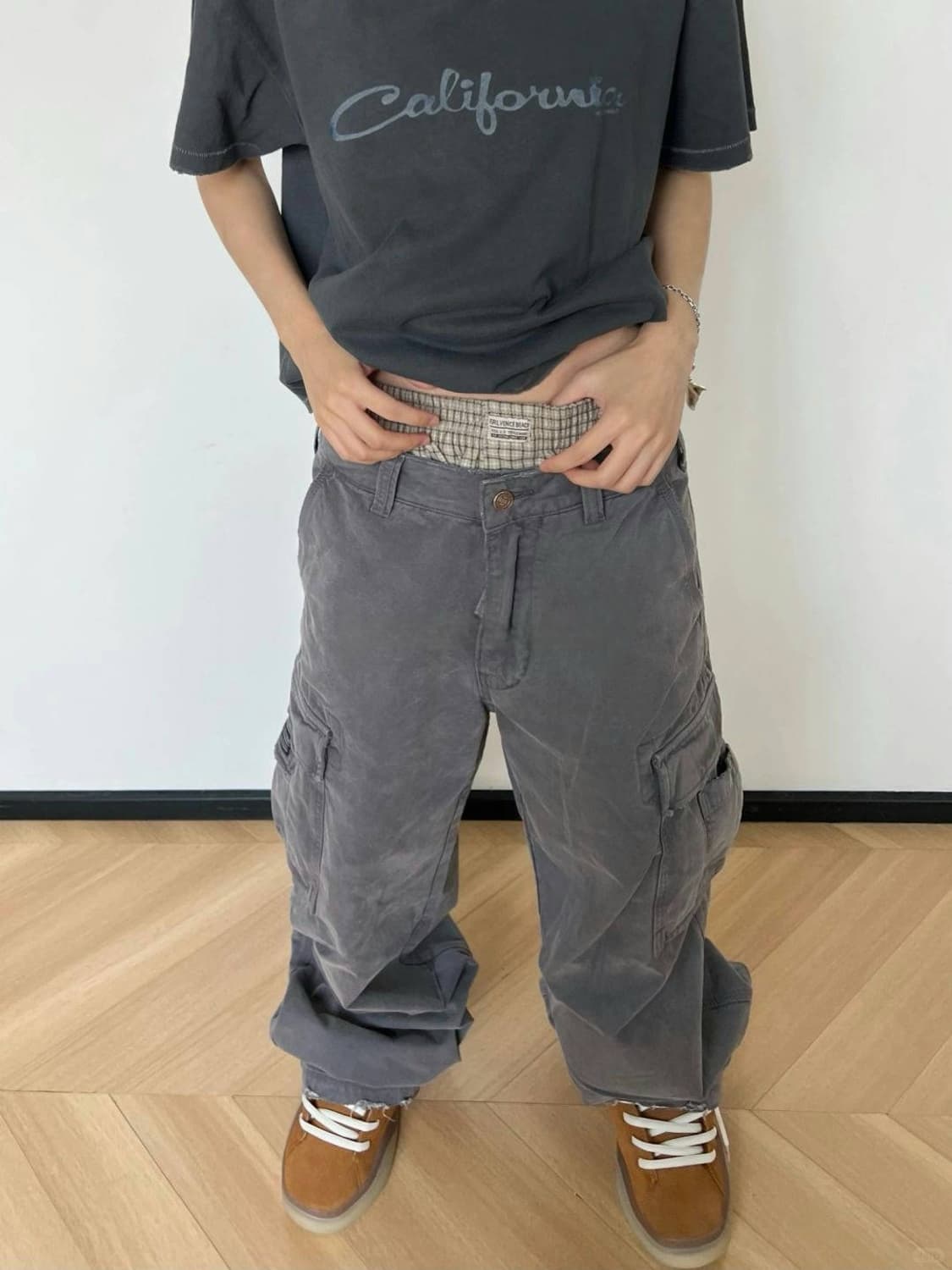 S ] 24FW ERL 빈티지 워싱 코튼 카고 팬츠 상품이미지6
