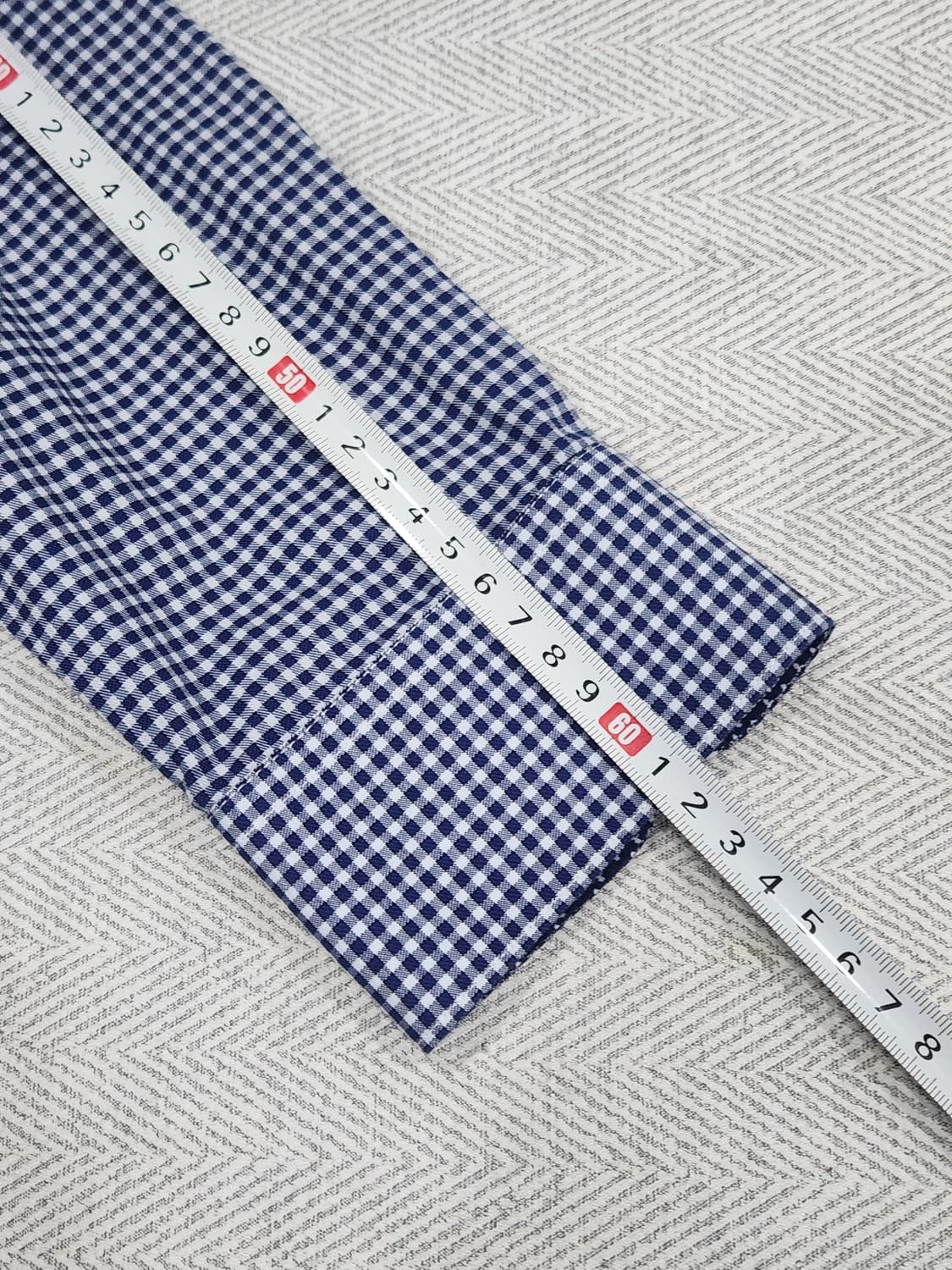 [M] 질바이질스튜어트 네이비 체크 셔츠 스탠다드핏 남성 M 상품이미지9