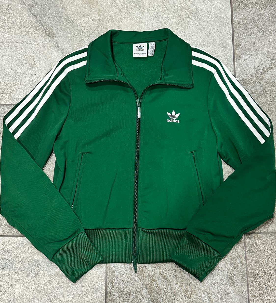 아디다스 크롭 져지 그린 파이어버드 트랙탑 삼선 트랙 자켓 상품이미지1