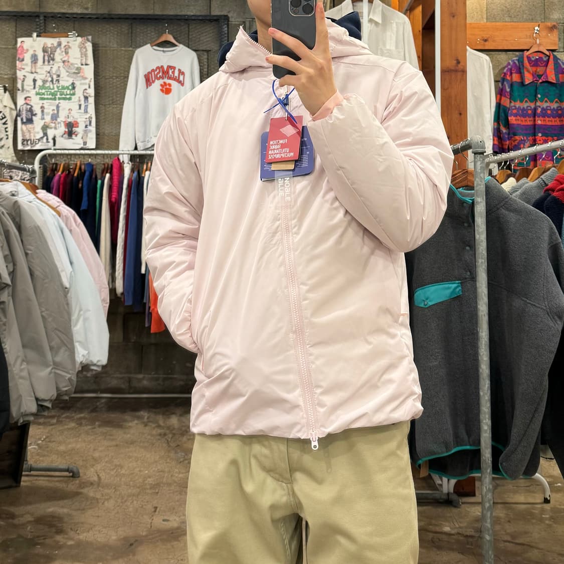 (새상품) 스톤소프트 경량 후드 패딩 점퍼 상품이미지3