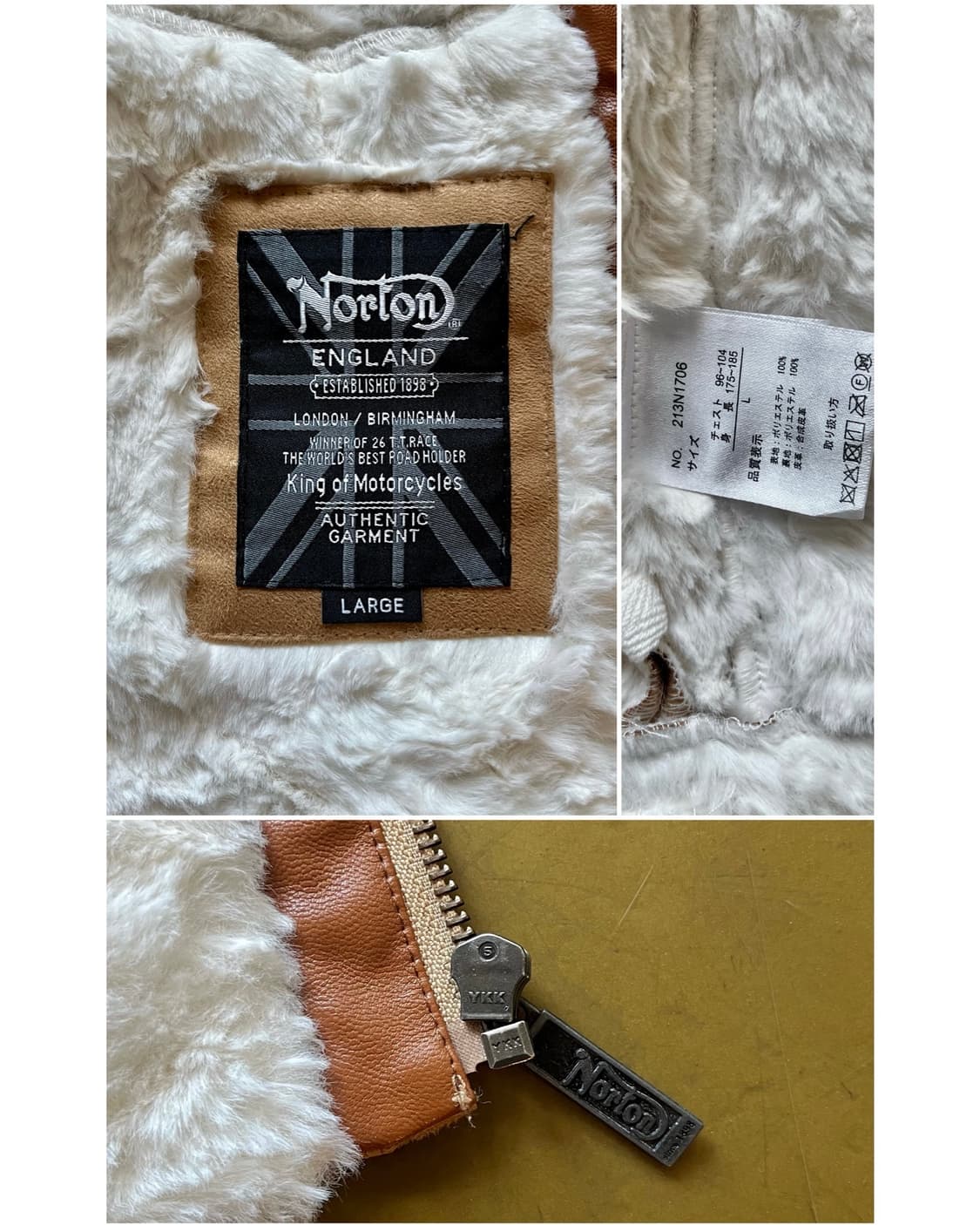 90-00s Norton Motorcycle Suede Mustang 상품이미지9