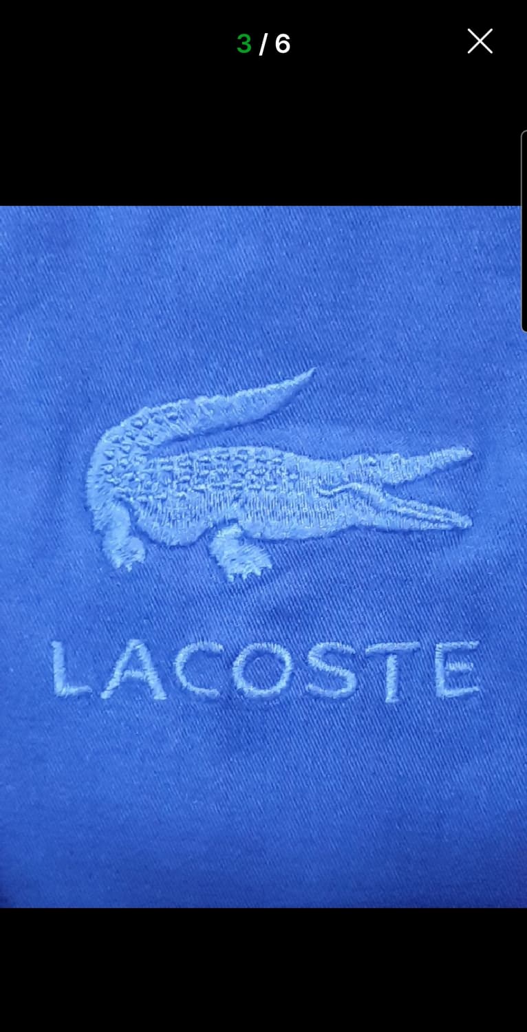 (S) 라코스테 하프코트 군청색 싱글 반코트 스판  상품이미지3