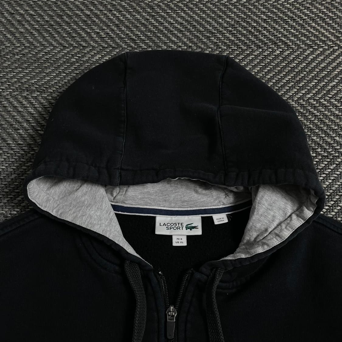 라코스테 자수로고 미니멀 후드 집업y 4616 상품이미지5