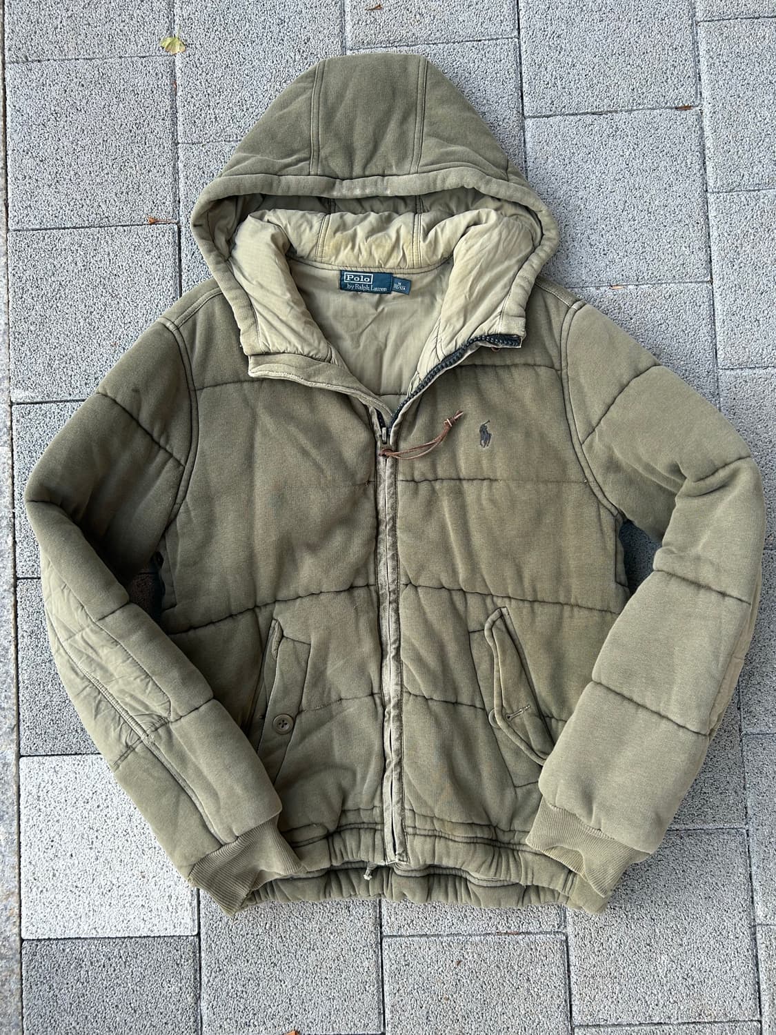 *rare* 2000s polo 폴로 카키 빈티지 워싱 패딩 상품이미지2