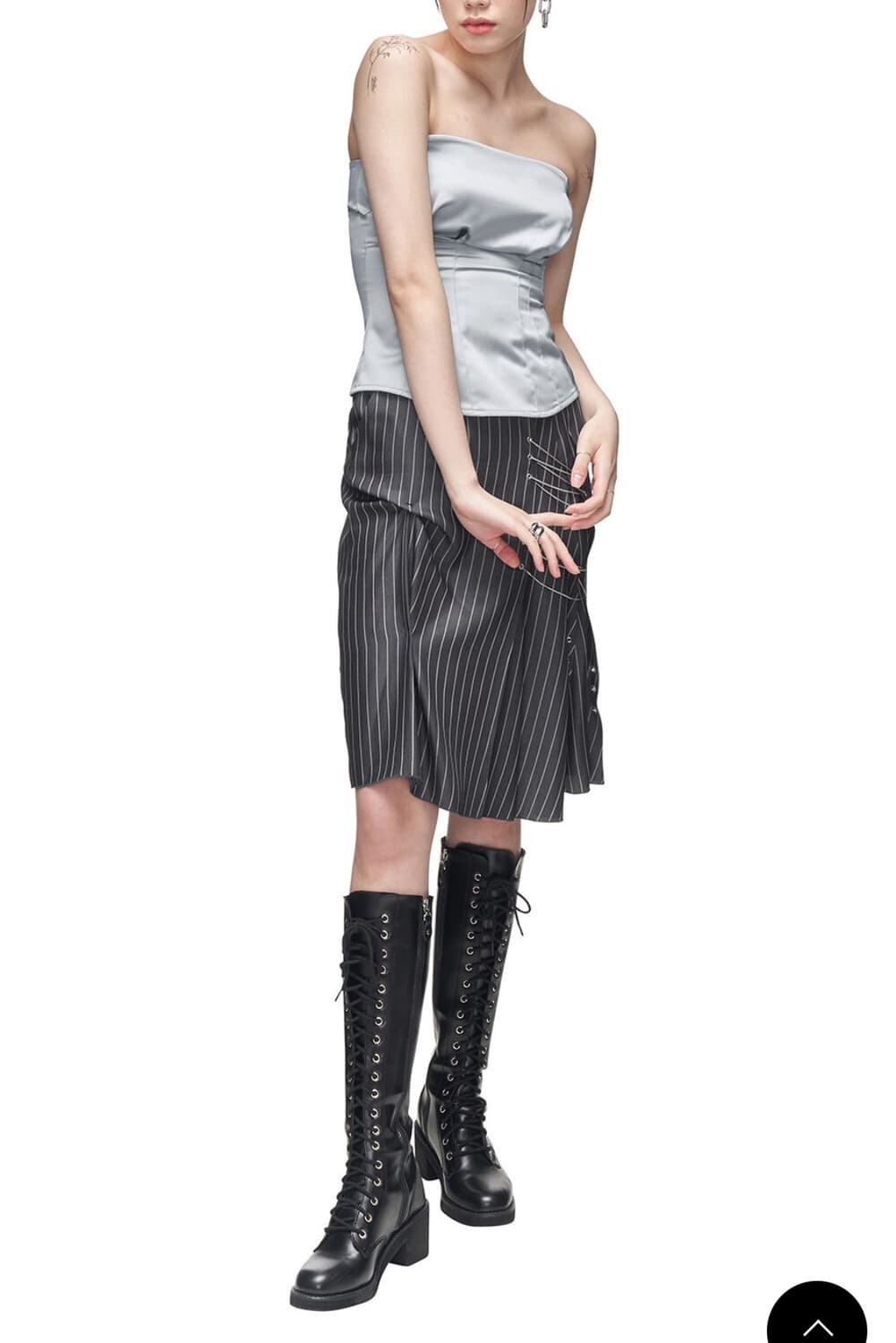 킴지수 테일러드 탑 라이트 그레이 상품이미지1