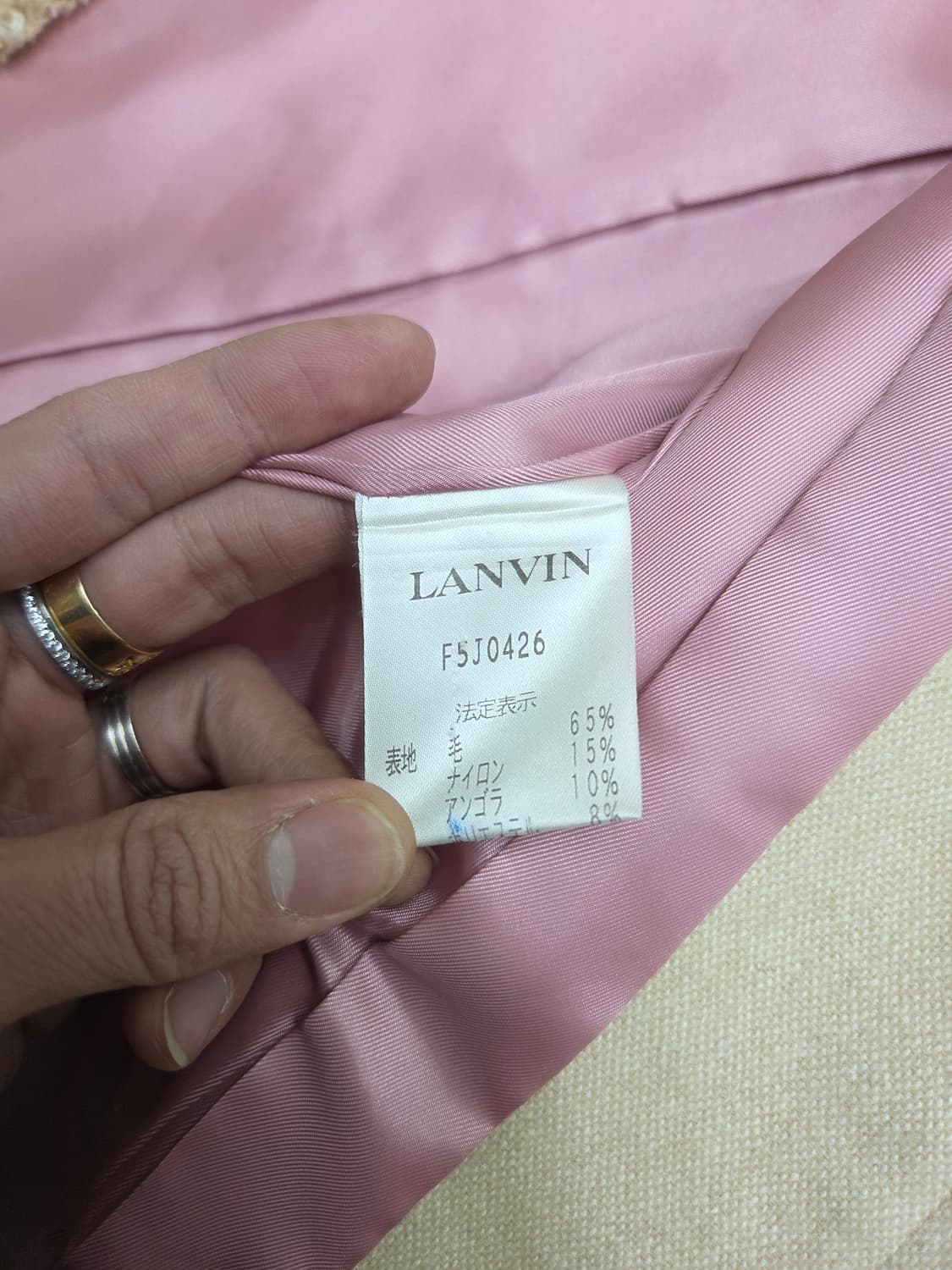 LANVIN 린넨 혼방 벨티드 자켓 38 상품이미지6