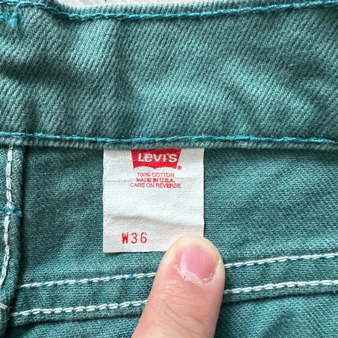 90s 리바이스 550 오렌지탭 숏팬츠 (W36) MADE IN USA 상품이미지4