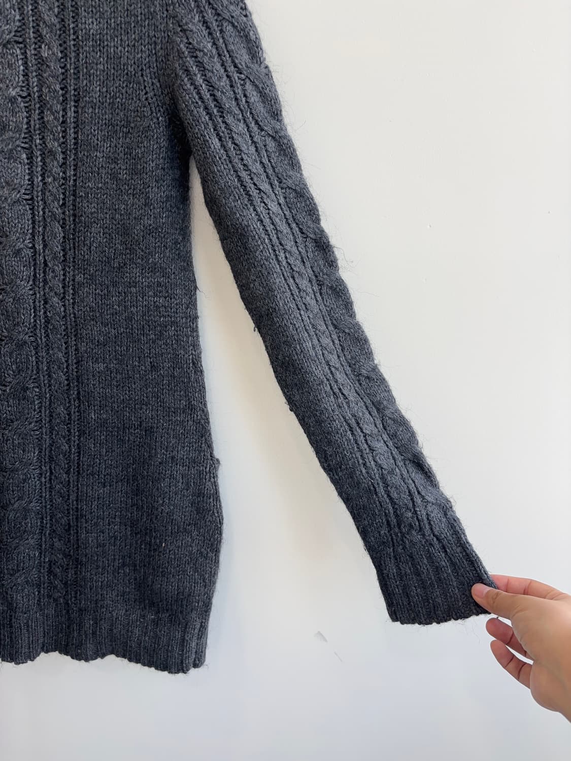 유니클로 꽈배기 토글 후드 가디건 상품이미지5