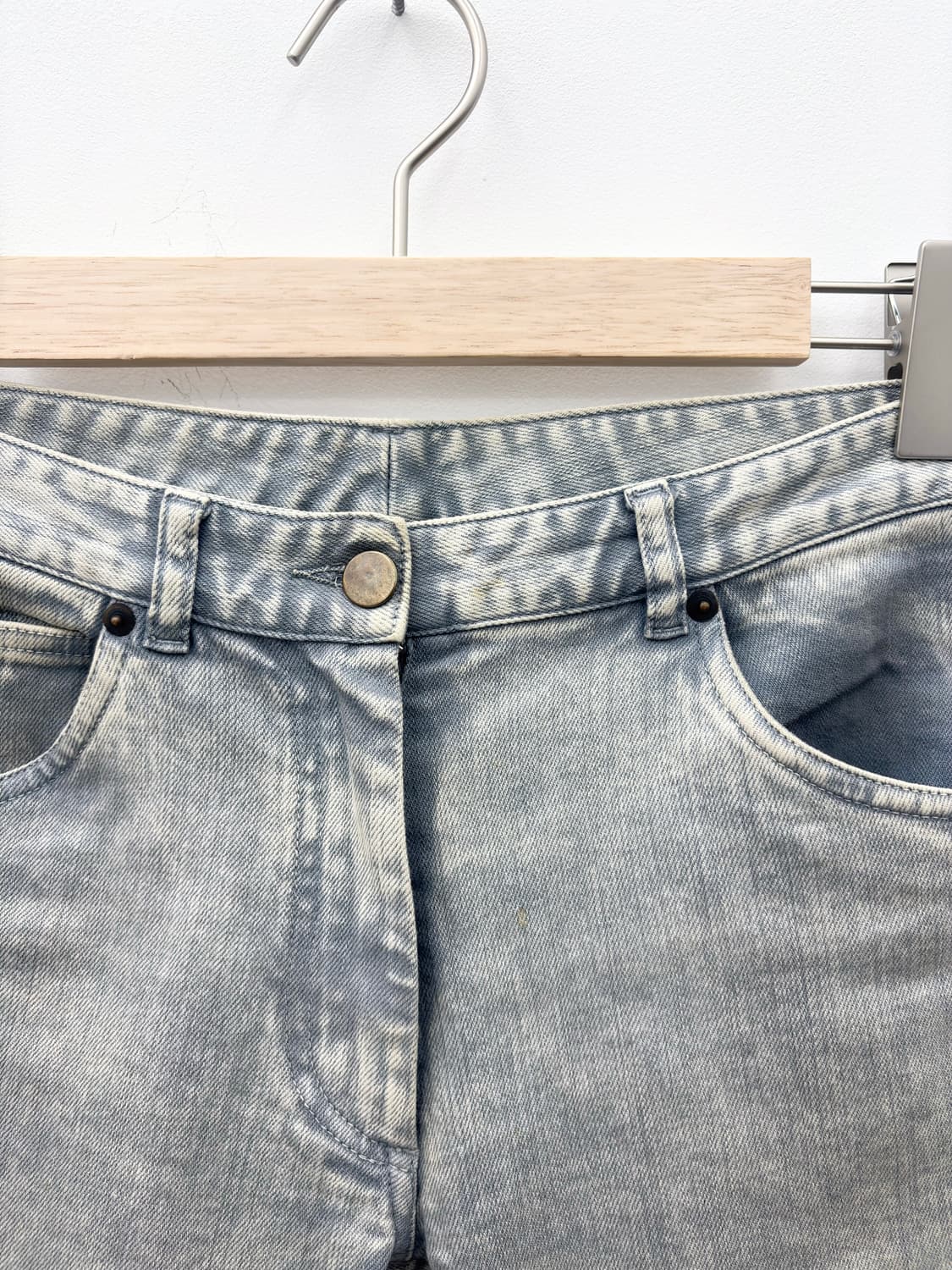 LINE 1 STONE WASHED DENIM CROP PANTS 상품이미지2