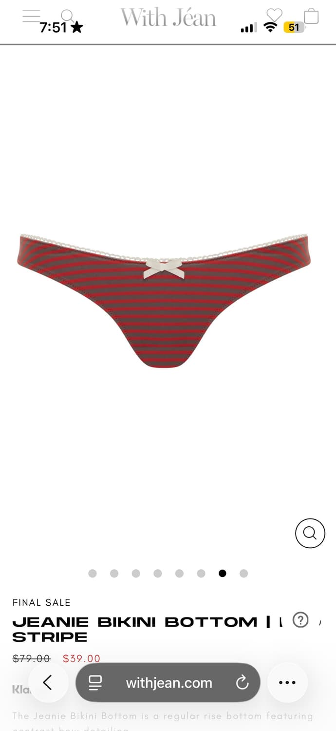 Withjean jeanie bikini bottom xs 상품이미지2