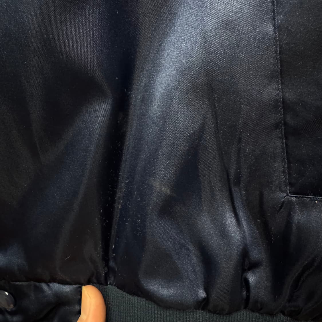 90s 트라이마크 애틀란타 코치자켓 전면 빅로고 포인트 네이비 상품이미지8