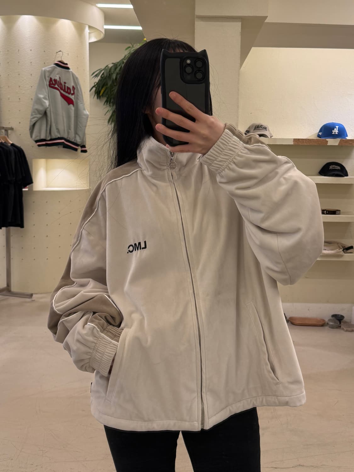 LMC 박시핏 벨벳 트랙탑 져지 U39 상품이미지1