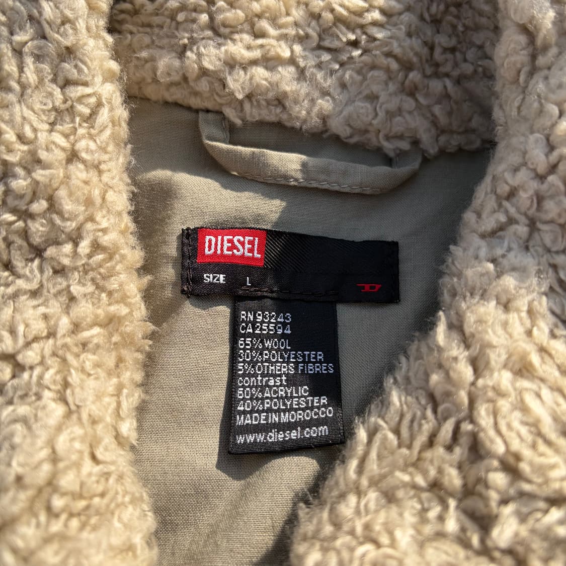 디젤 빈티지 쉐르파 울 베스트 L 상품이미지6