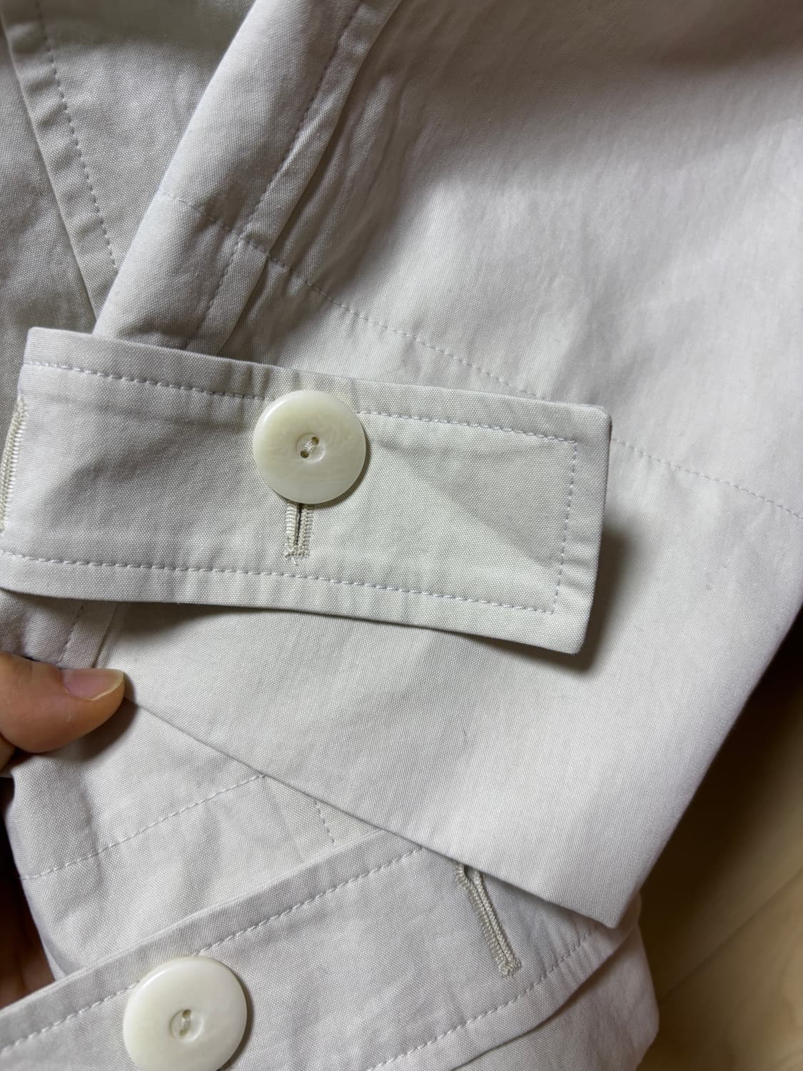 아우브아워 AUBOUR 하프 하이넥 트렌치 아이보리 상품이미지5