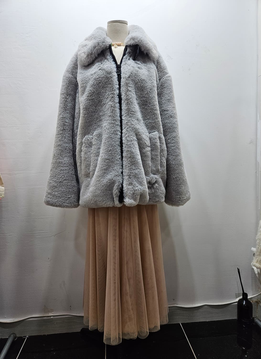 푸마 에코 밍크 퍼 코트 M 상품이미지7